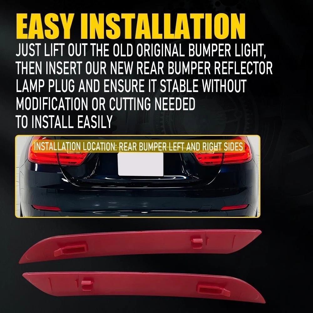 HighQuality Rear Bumper Reflector Light Case For Tail Lamp Left Right 4