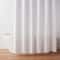 Oversized Relaxed WaffleWeave Shower Curtain White Cotton Buttonhole Top Machine Washable 0