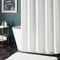 Oversized Relaxed WaffleWeave Shower Curtain White Cotton Buttonhole Top Machine Washable 3