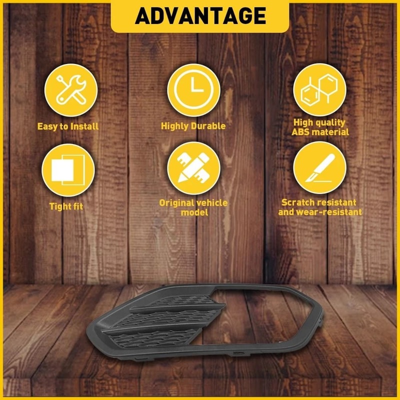 Passenger Right RH Fog Light Cover Bezel Bumper Replacement 6