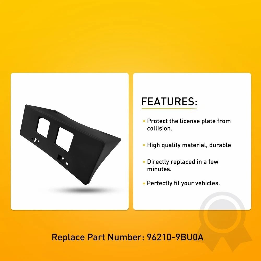 Front Bumper License Plate Holder Mount Easy Installation 3