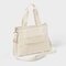 Open Story Solid Canvas School Tote Bag RFID Blocking WaterResistant Padded Laptop Compartment Adju 4