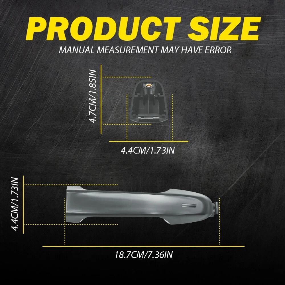 Passenger Gray Front Right Exterior Door Handle For Easy Replacement 3