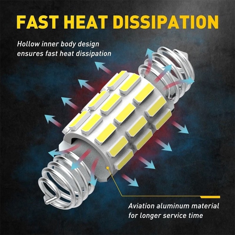 Super Bright White LED Dome Light Bulb For Map Door Lights 5