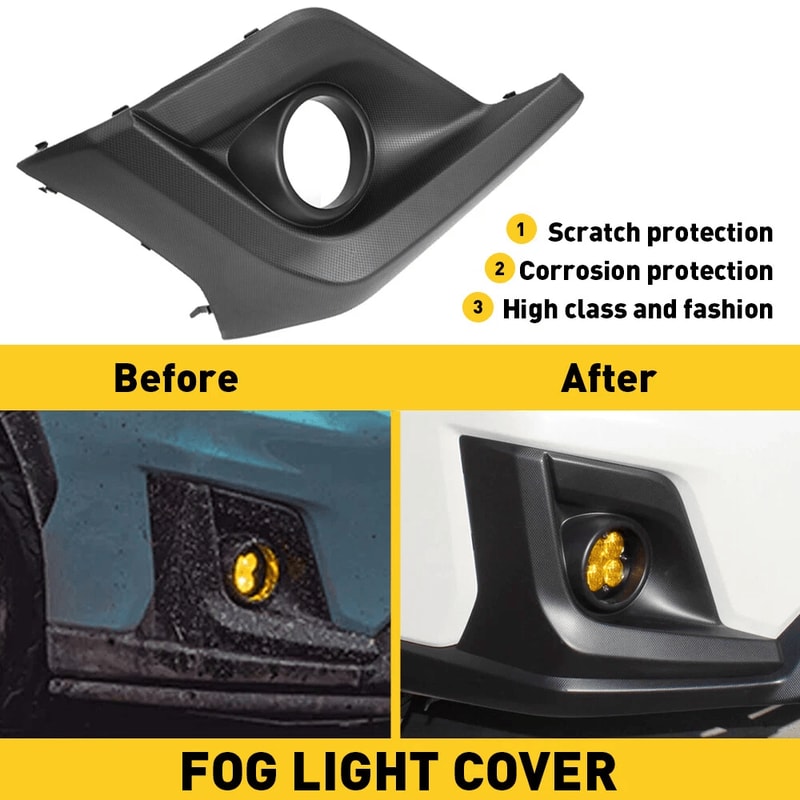 Front Passenger Side Right Fog Light Bezel Cover Durable ABS 7