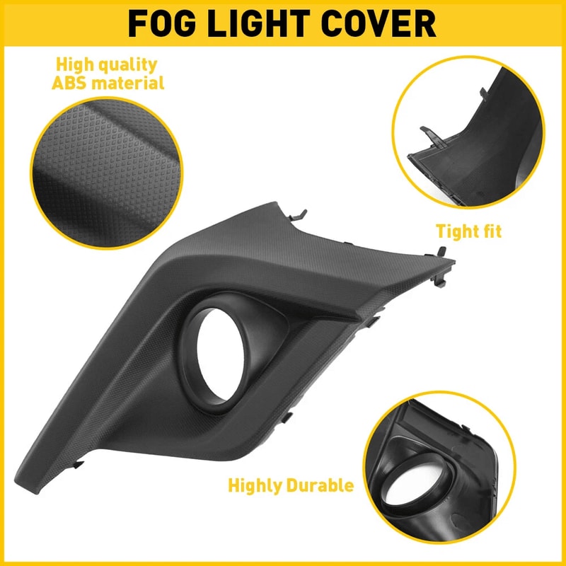 Front Passenger Side Right Fog Light Bezel Cover Durable ABS 8