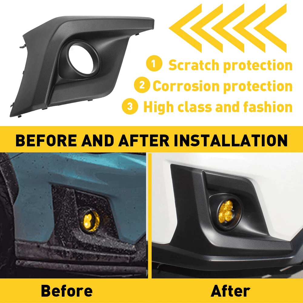 Front Passenger Side Right Fog Light Bezel Cover Durable ABS 10