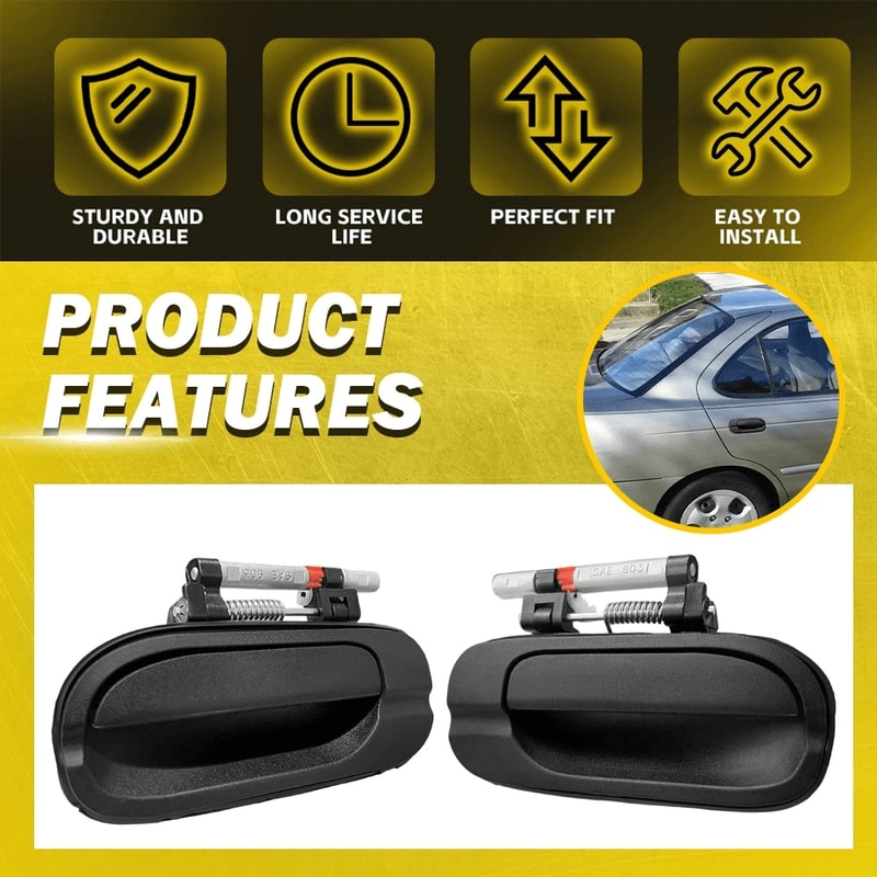 Durable Black Exterior Door Handle For Front Rear Left Right Vehicle Use 5