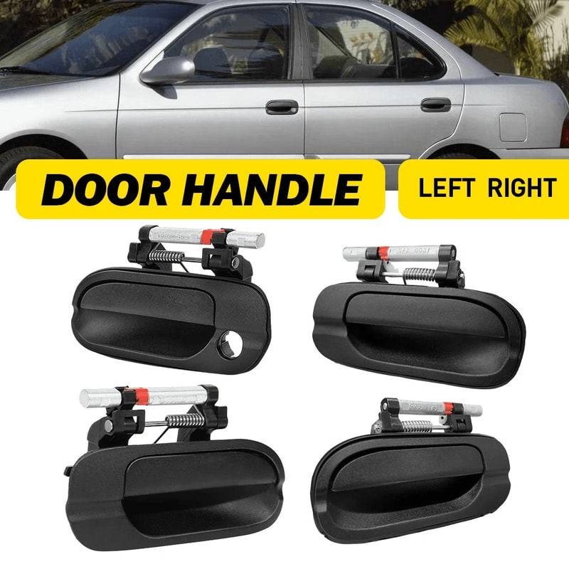 Durable Black Exterior Door Handle For Front Rear Left Right Vehicle Use 12