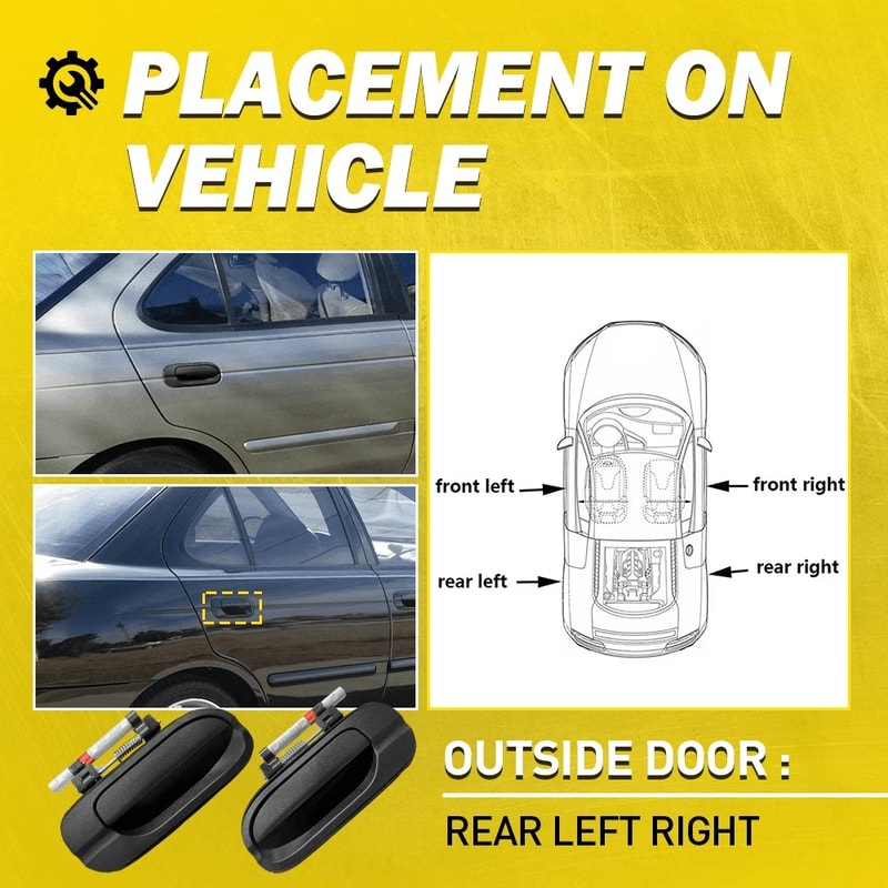 Durable Black Exterior Door Handle For Front Rear Left Right Vehicle Use 6