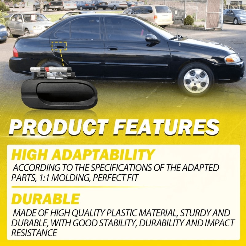 Durable Black Exterior Door Handle For Front Rear Left Right Vehicle Use 7