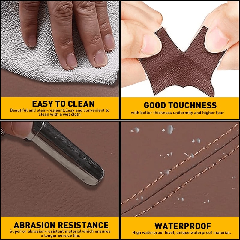 Brown Console Lid Armrest Door Front Panel Cover Waterproof Vinyl Cushion 3