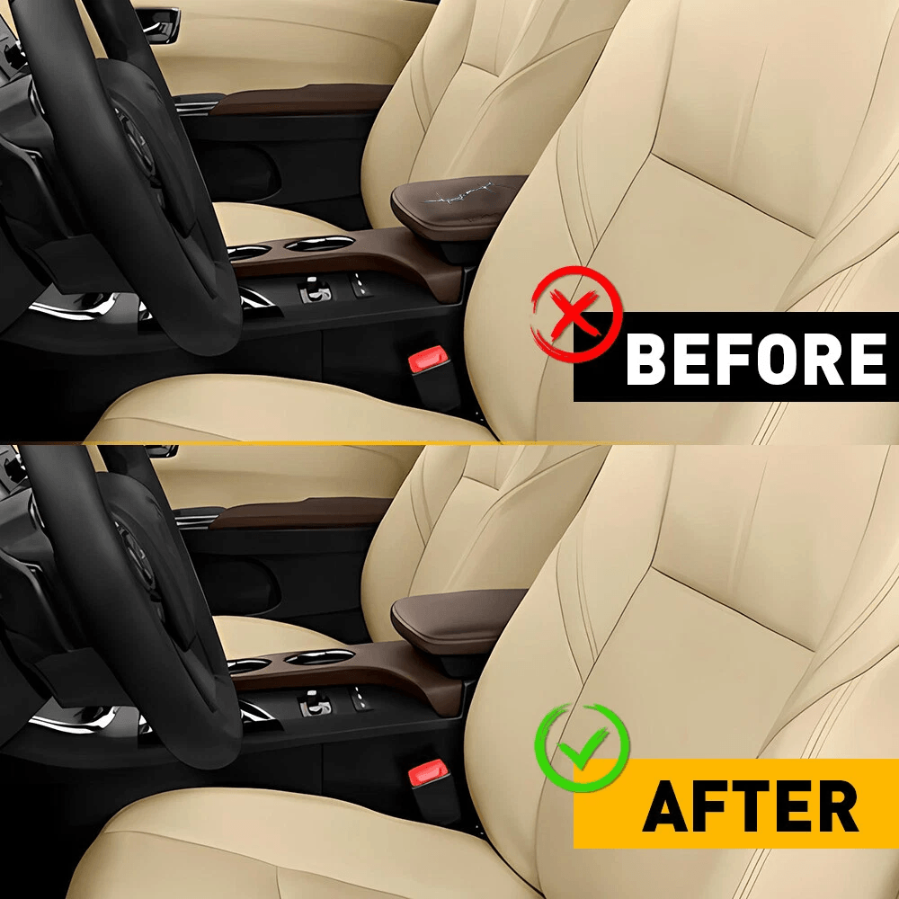 Brown Console Lid Armrest Door Front Panel Cover Waterproof Vinyl Cushion 6