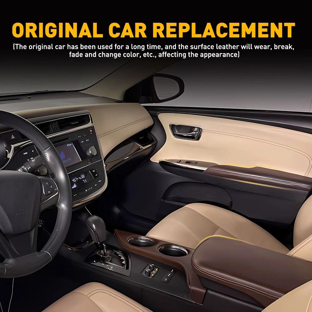 Brown Console Lid Armrest Door Front Panel Cover Waterproof Vinyl Cushion 9