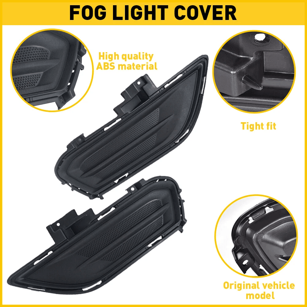 Right Left FOG LAMP COVER Pair Durable ABS For Easy Installation 9