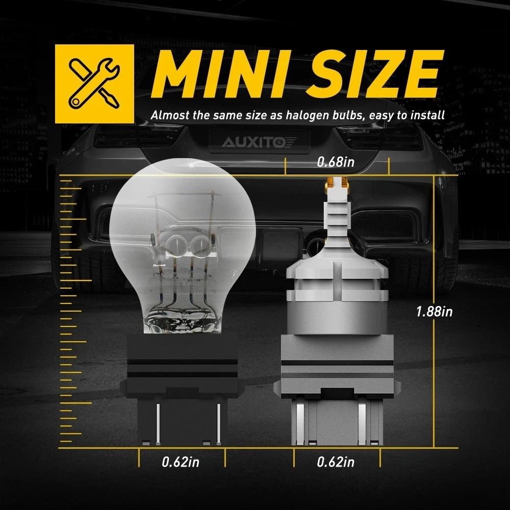 LED Amber Turn Signal Blinker Corner Light Bulb No Hyper Flash 4