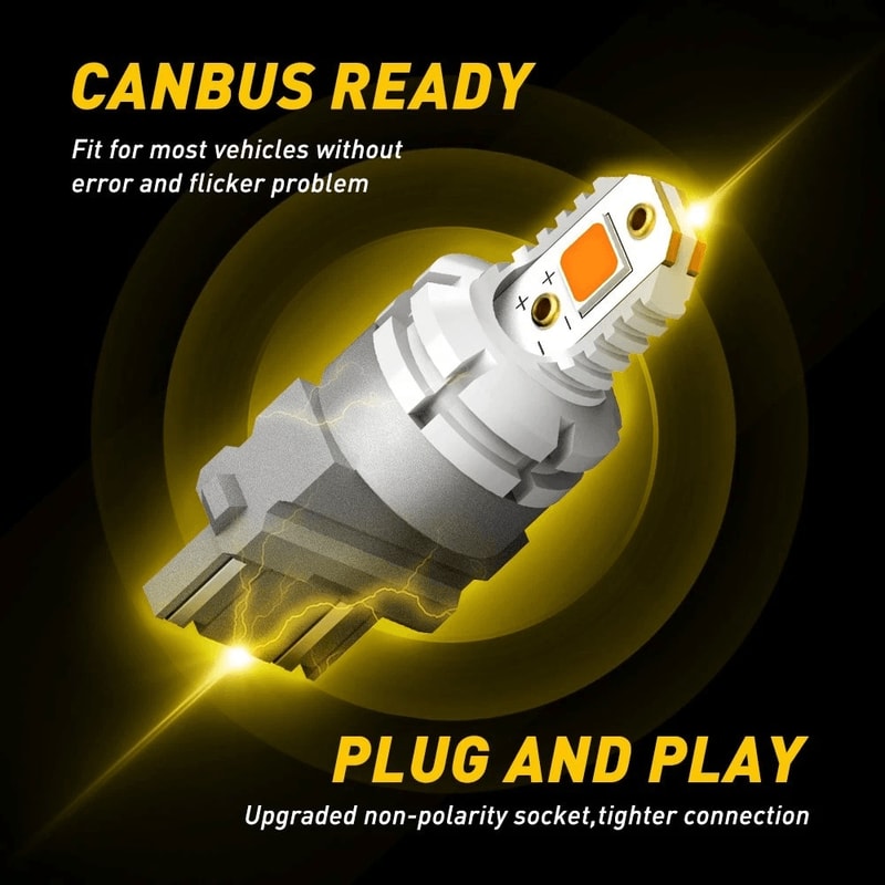 LED Amber Turn Signal Blinker Corner Light Bulb No Hyper Flash 5