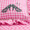 Pink Gingham Twin Comforter Set Wicked For Good Inspired Design Ruffled Edges 2