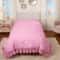 Pink Gingham Twin Comforter Set Wicked For Good Inspired Design Ruffled Edges 3