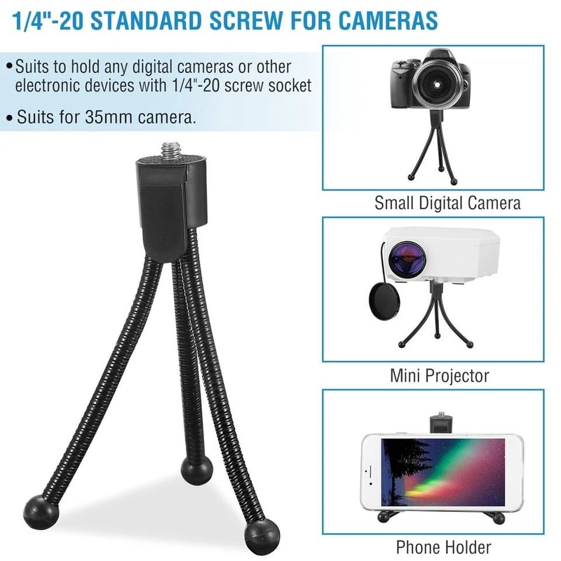 Mini Tripod For Camera Digital Lightweight Mount Video Photo Clip Stand 4