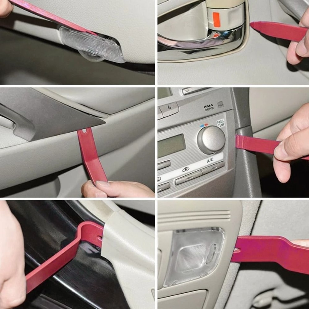 Durable Car Trim Removal Tool Set Seal Trim Pry Bar Door Interior Clip Remover MultiPurpose Tool 3