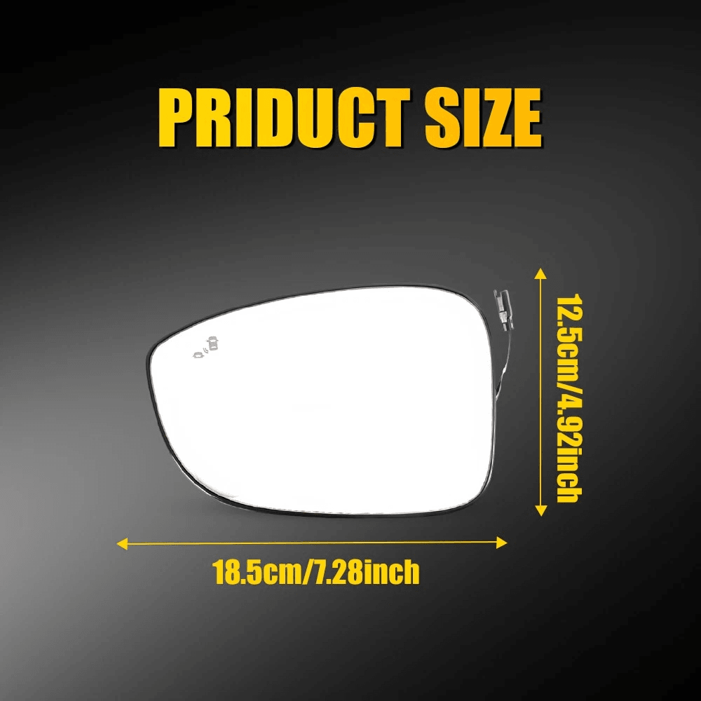 Drivers Left Side Mirror Glass With Heated Function And Blind Spot Alert 2