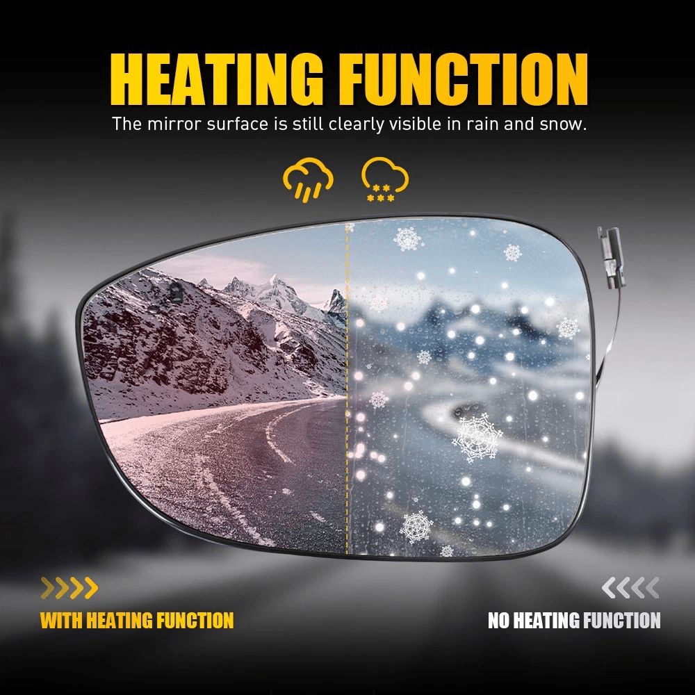 Drivers Left Side Mirror Glass With Heated Function And Blind Spot Alert 3