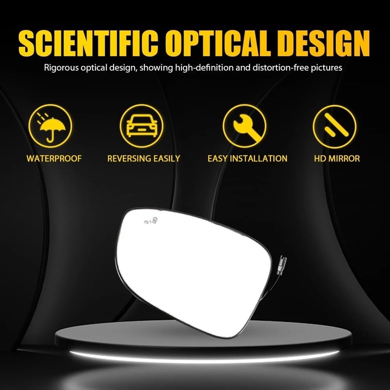 Drivers Left Side Mirror Glass With Heated Function And Blind Spot Alert 5