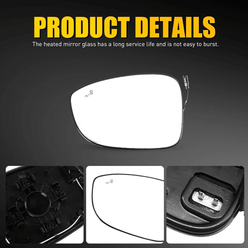 Drivers Left Side Mirror Glass With Heated Function And Blind Spot Alert 8