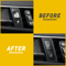 Lock Unlock Switch Button Patch Trim Cover Sticker Black 5