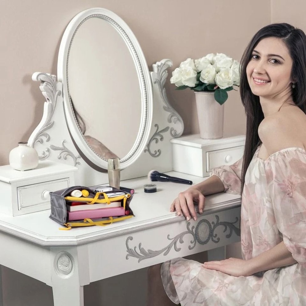 Womens Toiletry And Cosmetic Bag Travel Makeup Storage Organizer Case Box MultiPurpose Nylon Bag 12