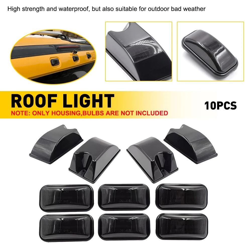 Smoke LED Roof Cab Lights Top Marker Lamps Dot Approved For Trucks 1