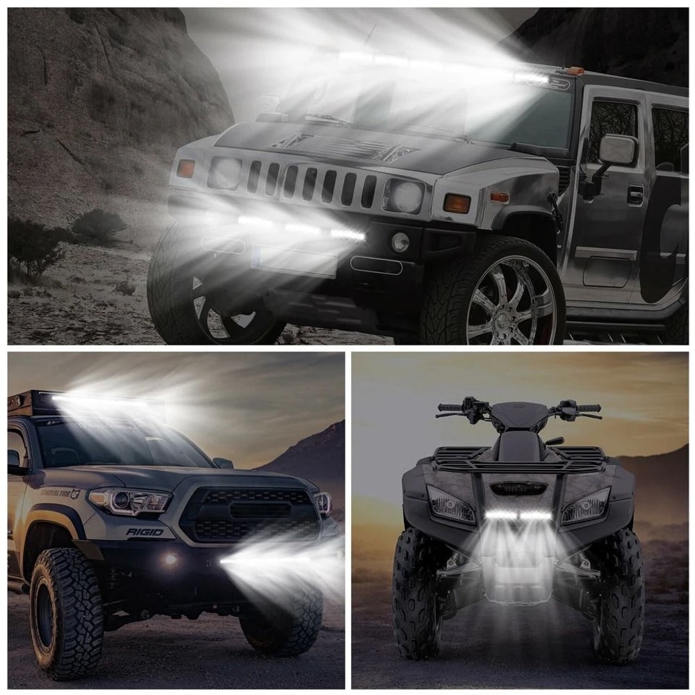 LED Light Bar Slim Spot Work Lamp For Offroad Driving Trucks Waterproof 7