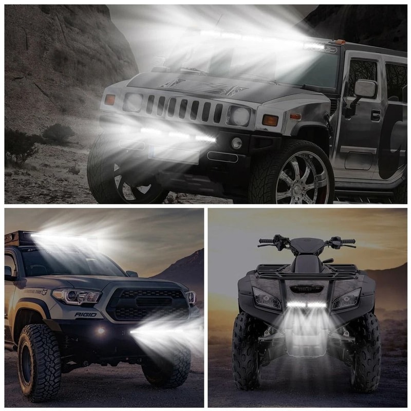 LED Light Bar Slim Spot Work Lamp For Offroad Driving Trucks Waterproof 7