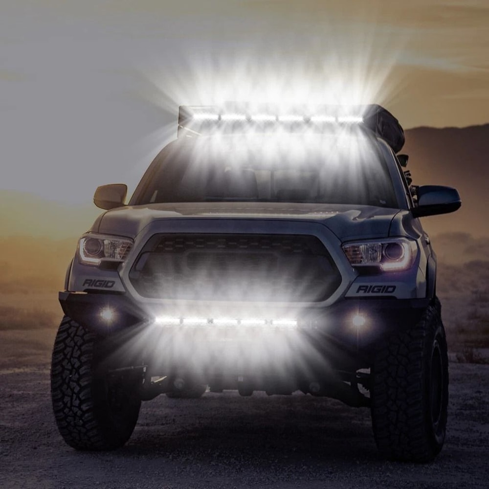 LED Light Bar Slim Spot Work Lamp For Offroad Driving Trucks Waterproof 8