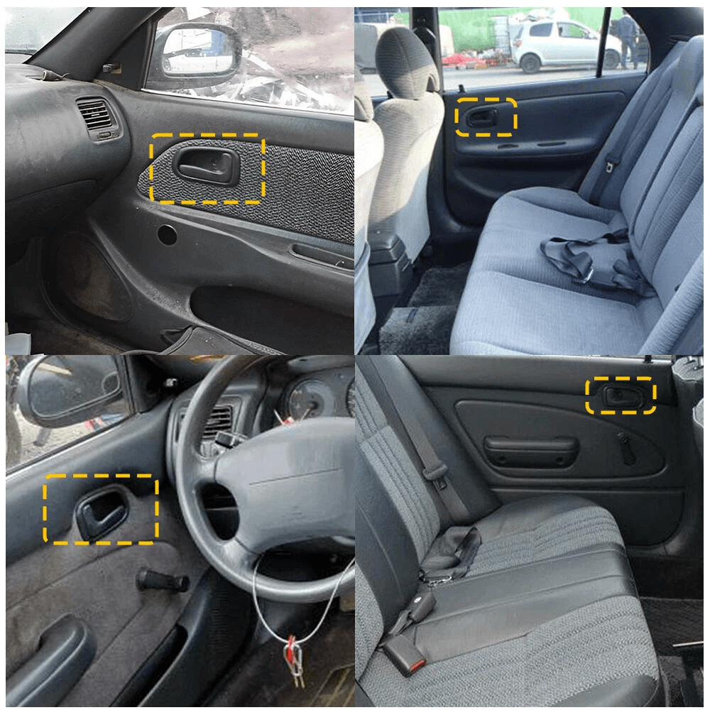 Set Of Interior Door Handles Front Rear Left Right For Vehicles 7