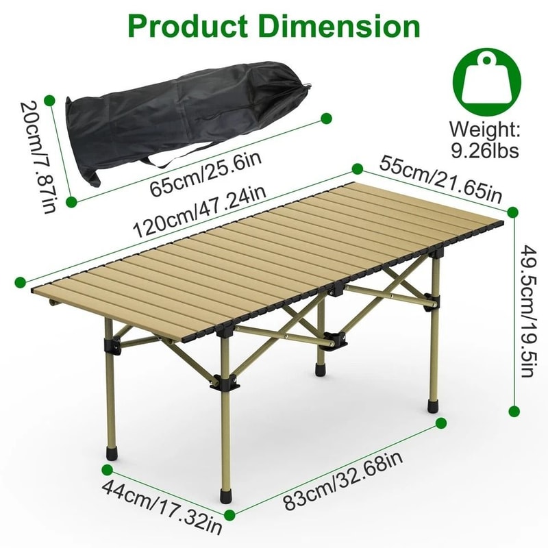 Carbon Steel Camping Table Portable BBQ Desk For Picnic Hiking And Camping Foldable Sturdy Table Fo 13