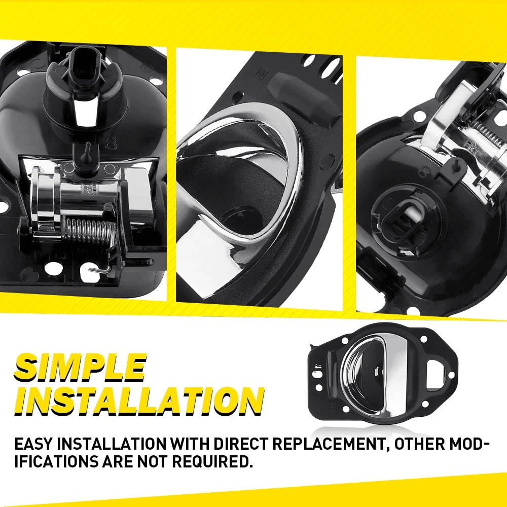 Chrome Inside Interior Door Handle For Passenger Side Right 5