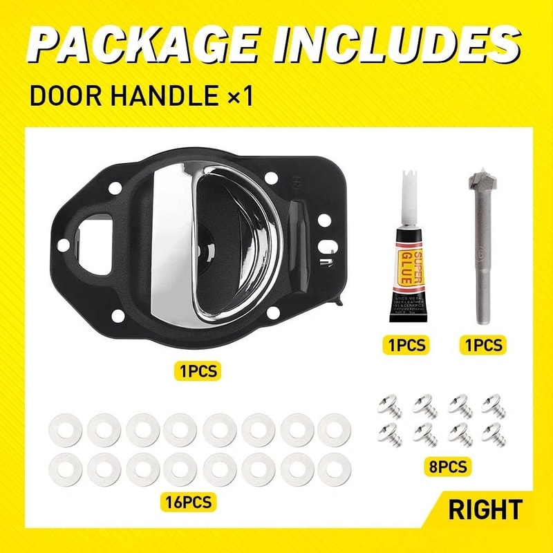 Chrome Inside Interior Door Handle For Passenger Side Right 10