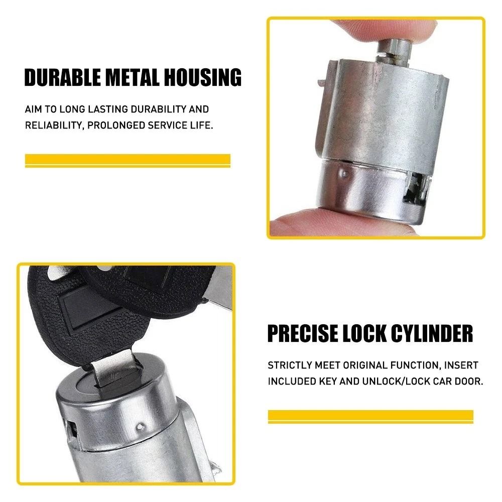 Durable Pair Set Door Lock Cylinder Kit With Keys For Home Office Use 6