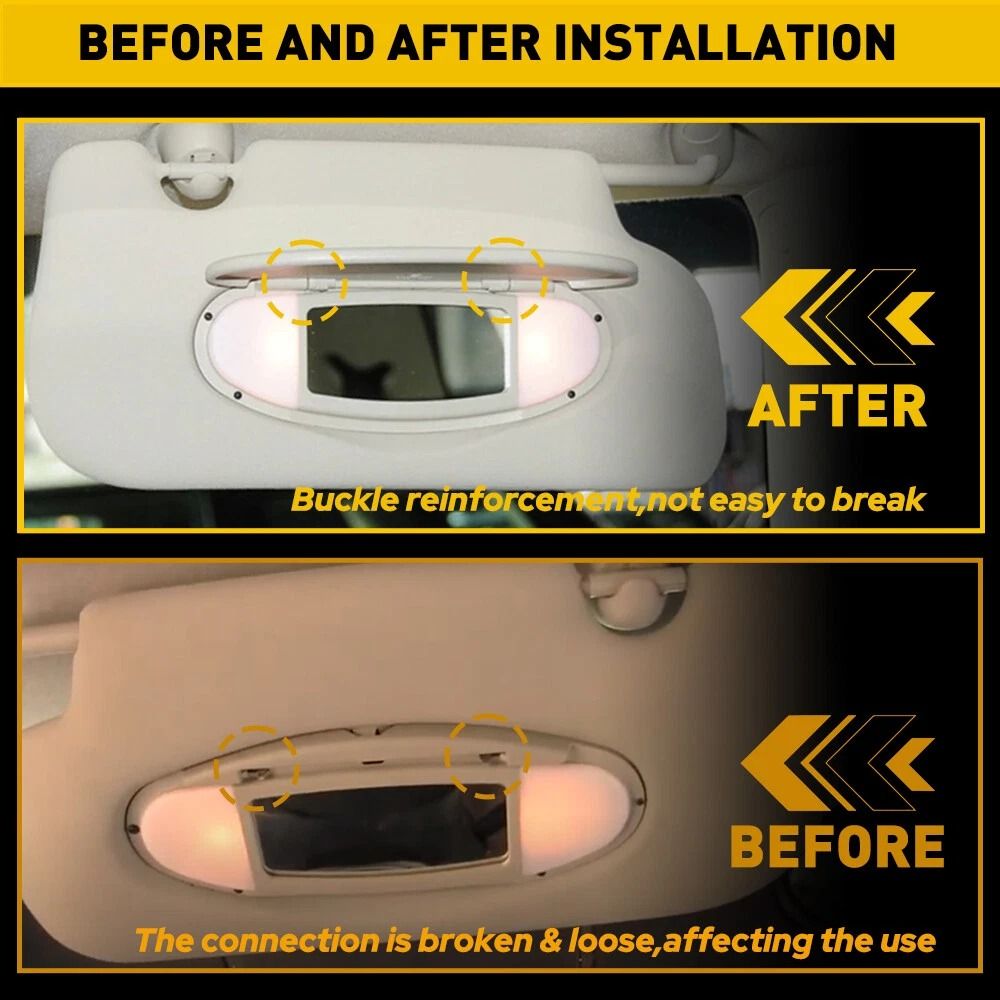 Car Sun Visor With Mirror Durable Vanity Makeup Visor Cover 3