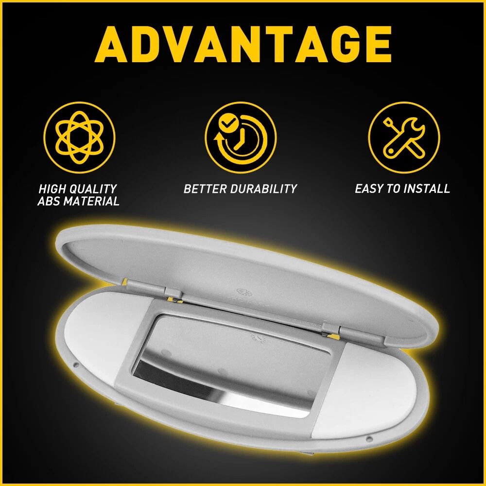 Car Sun Visor With Mirror Durable Vanity Makeup Visor Cover 6