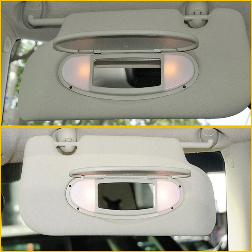Car Sun Visor With Mirror Durable Vanity Makeup Visor Cover 7
