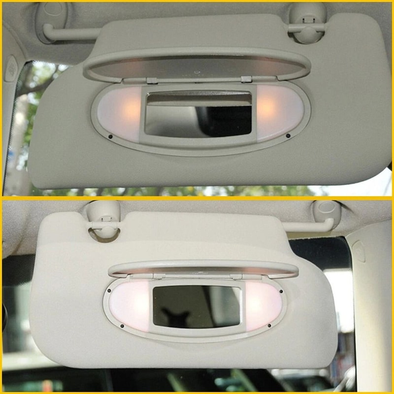 Car Sun Visor With Mirror Durable Vanity Makeup Visor Cover 7