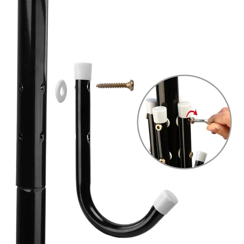 Coat Hat Metal Rack Organizer Hanger Stand For Clothes Handbag And Scarf Holder SpaceSaving Stylish 2