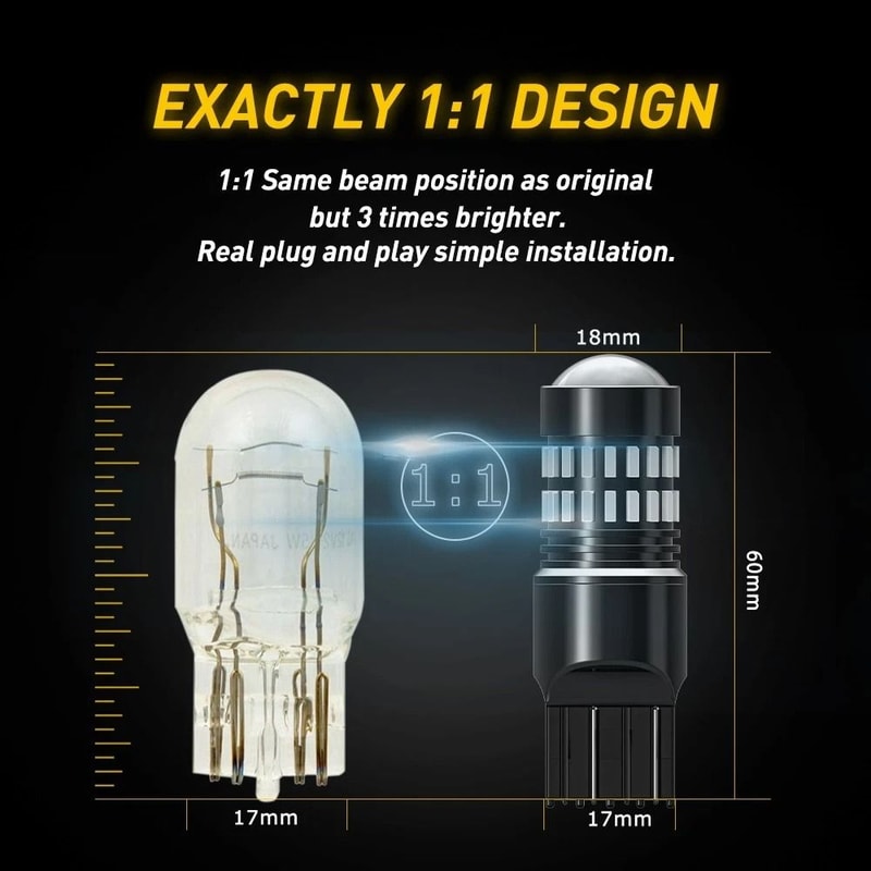LED Tail Light Bulbs Brake Turn Signal Parking Light EnergySaving Plug And Play Installation 4