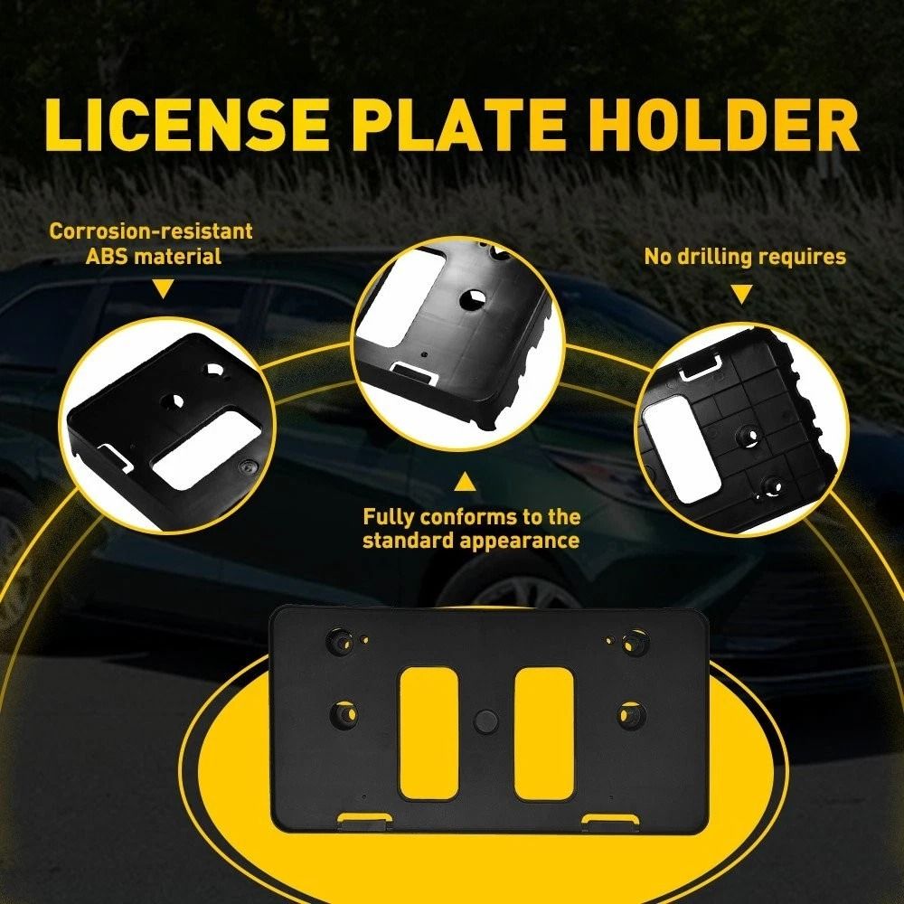 License Plate Frame Tag Bracket Front Bumper Mount HighQuality Replacement 4