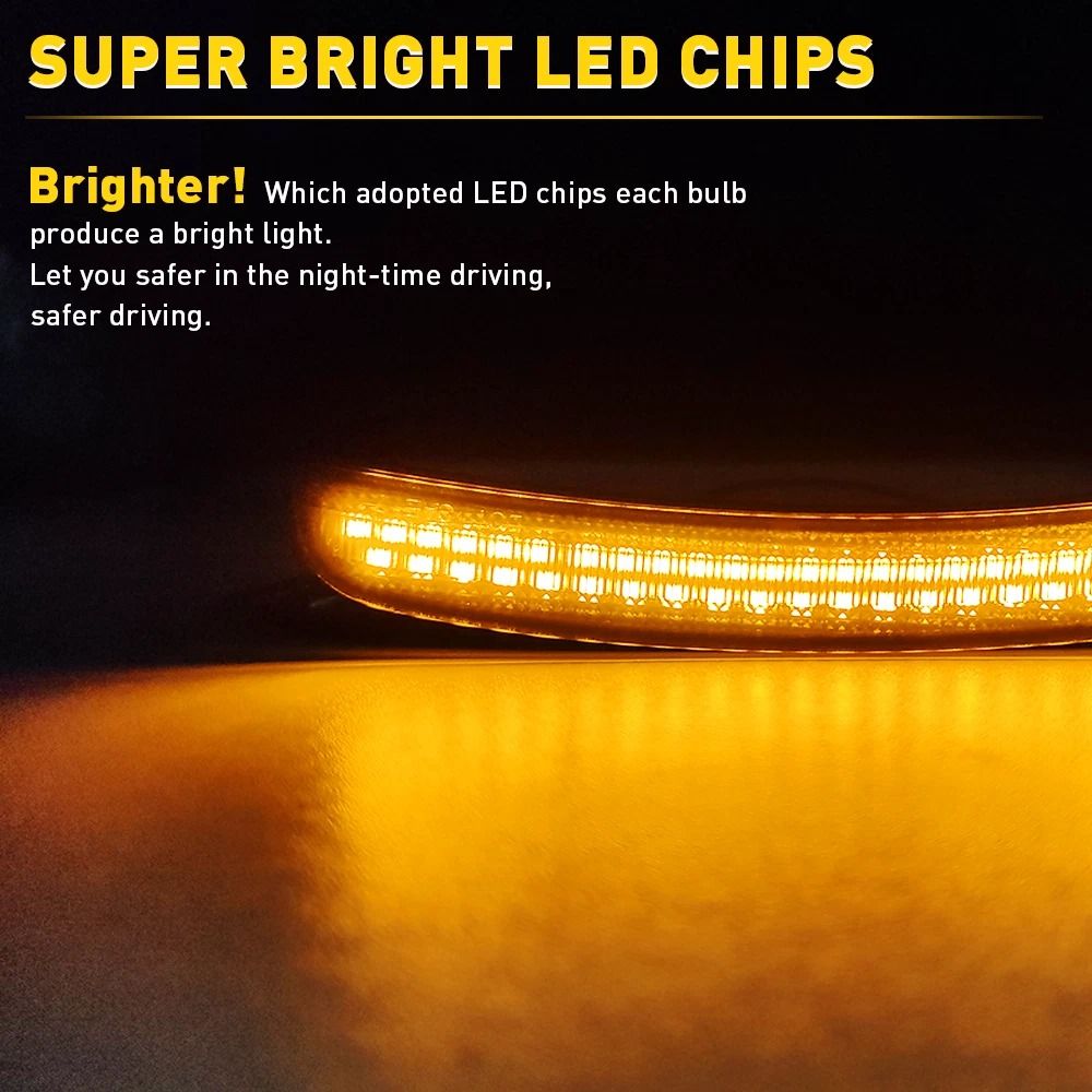 Smoked Lens LED Side Marker Light For Front Bumper High Brightness 3