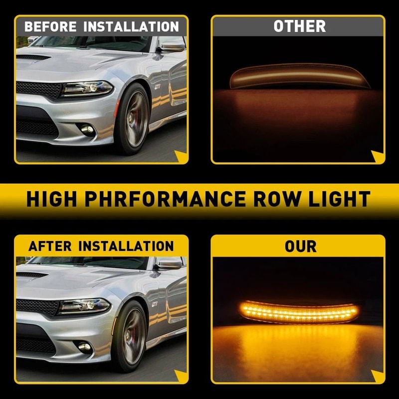 Smoked Lens LED Side Marker Light For Front Bumper High Brightness 5