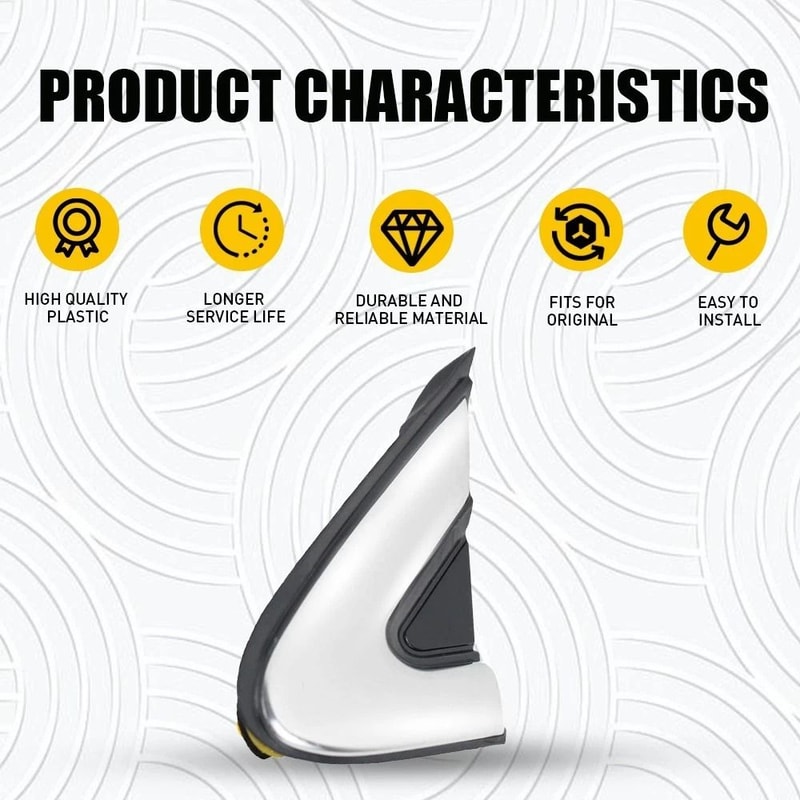 Mirror Corner Fender Molding For Left Side Durable Chrome And Black Trim 5